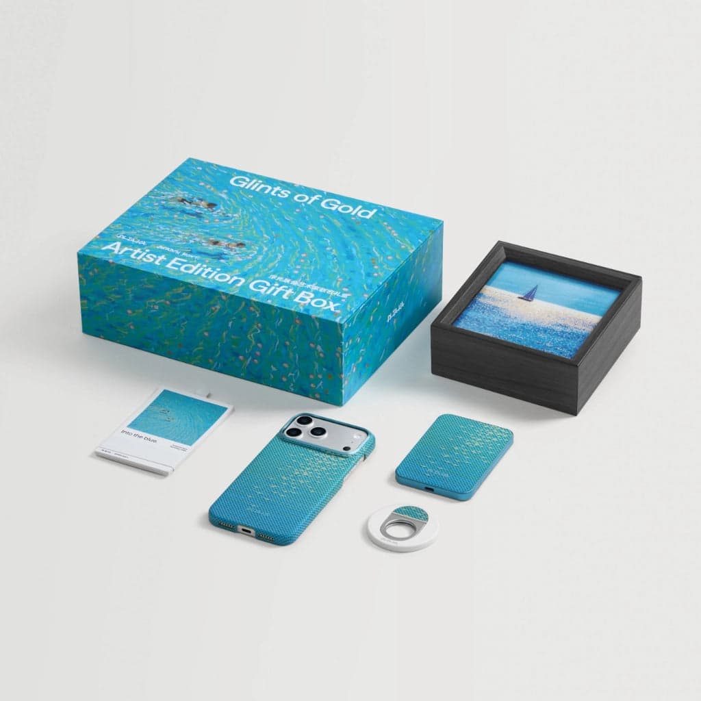 Glints of Gold Artist Edition Gift Box — iPhone 17 Pro/Pro Max (Lucid Blue)