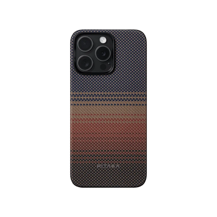 Aramid fiber phone case by Smartworld, offering durable protection with a sleek woven design.