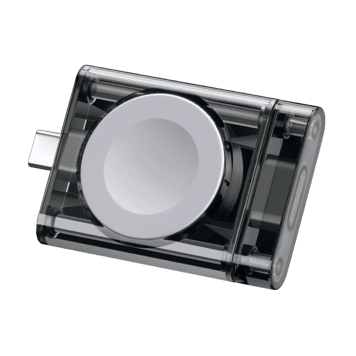 Сертифицированное беспроводное зарядное устройство MFi для Apple Watch с USB-C разъемом, обеспечивающее безопасную и быструю зарядку.