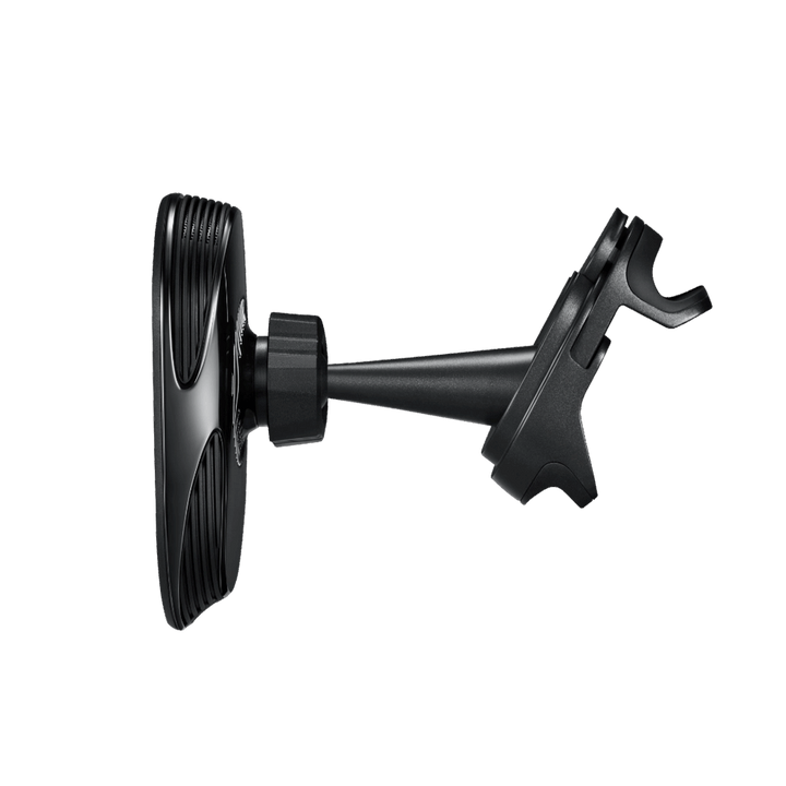 Боковой вид магнитного держателя Pitaka Car Mount Pro 2 с креплением на вентиляционную решетку автомобиля.