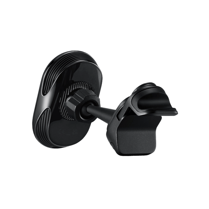 Задний вид магнитного держателя Pitaka Car Mount Pro 2 с креплением на вентиляционную решетку автомобиля.